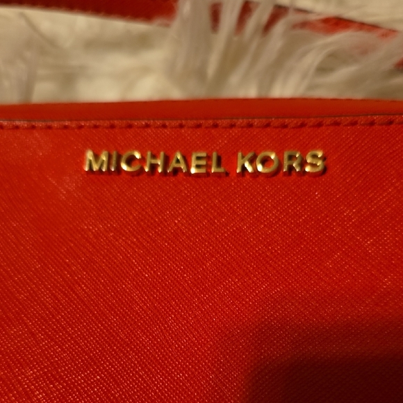 Authentic Michael Kors Studded Red Crossbody Bag - Picture 2 of 8